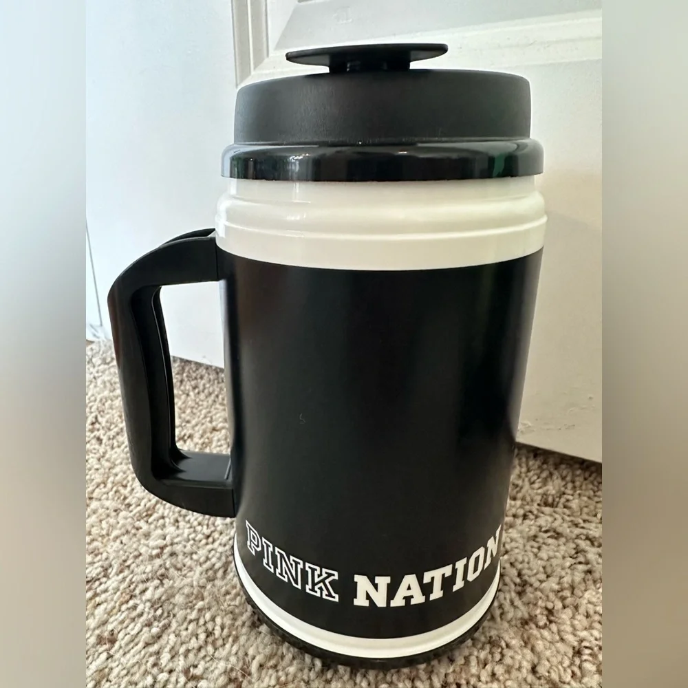 Lot of 2 Items: PINK Nation Black Travel Tumbler & PINK Pineapple Cooler Bag - Picture 4 of 10